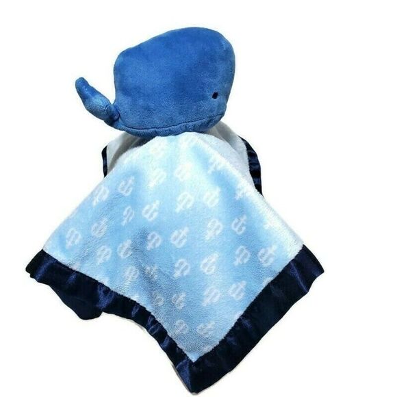 Cloud Island Whale Lovey Security Blanket Anchors - Picture 2 of 8